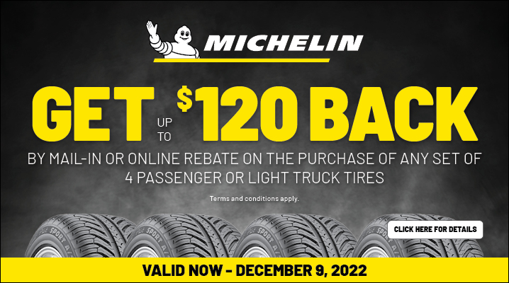 Michelin $120 Rebate