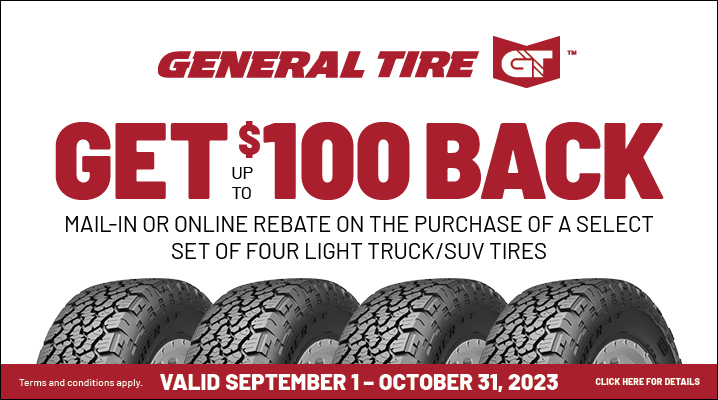 Genral Tire - Get $100 Back
