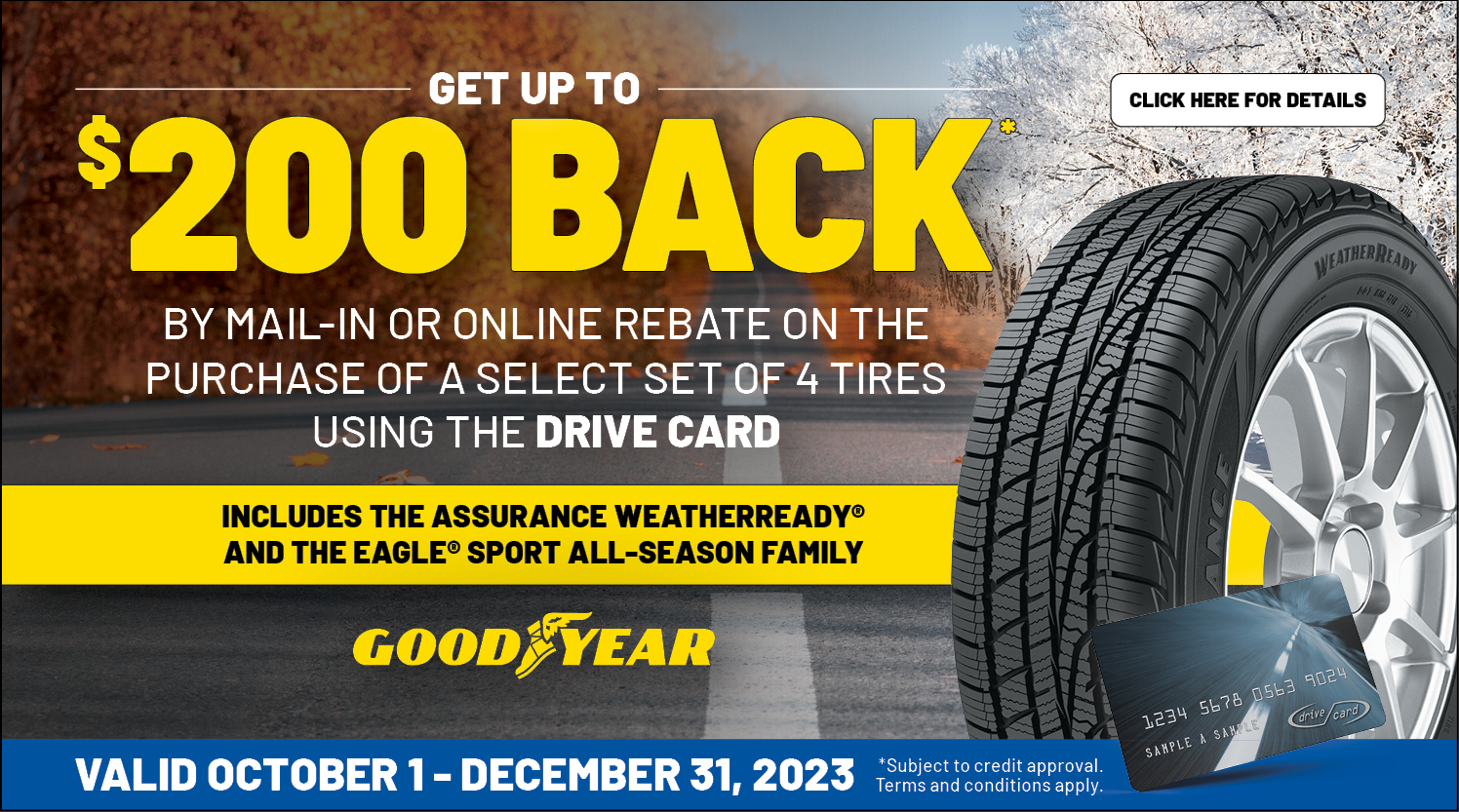 Goodyear - Up to $200 Back
