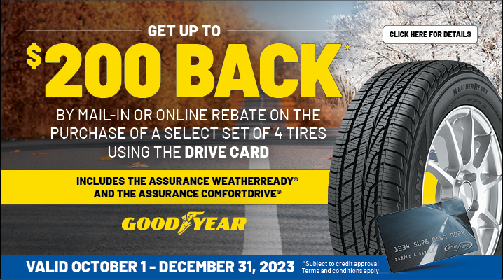 Goodyear Rebate Up to $200 Back