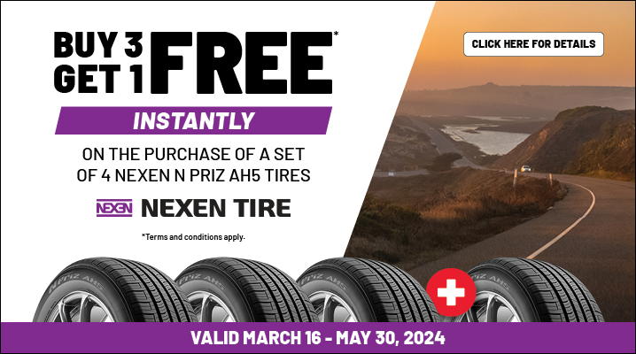 NEXEN Tire Deal Buy Three Get One Free