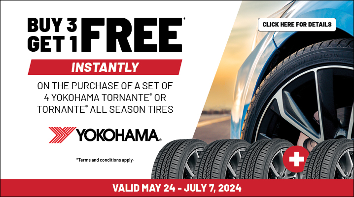 Yokohama Tire Deal Buy Three Get One Free
