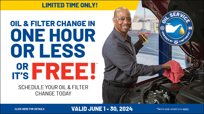 One Hour or Less Oil Change Promotion