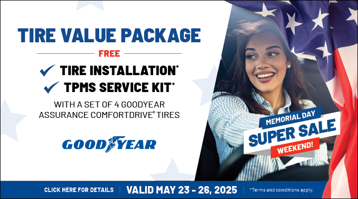 Goodyear tires promo.Valid from May 23rd till 26th May