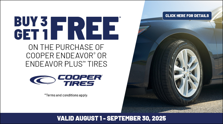 Cooper Tires Promotions: Buy 3 Get 1 Free