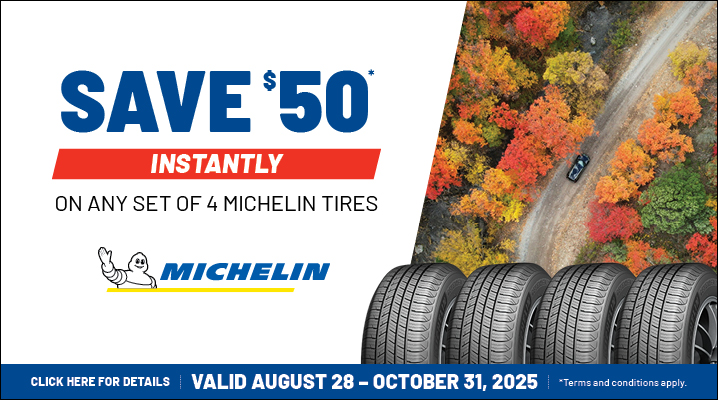 Michelin Tires Promotions: Save $50 instantly
