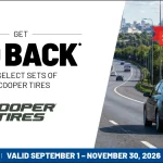 Cooper tires with a $70 back offer